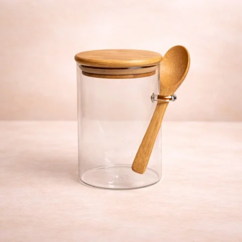 Imagen de Frasco c/cuchara bamboo - 500ml 